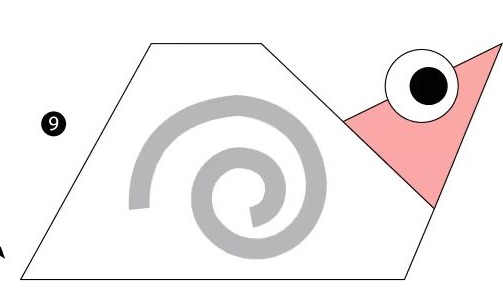 Çocuklar İçin  Origami Şablonu  