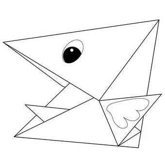 Çocuklar İçin  Origami Şablonu  