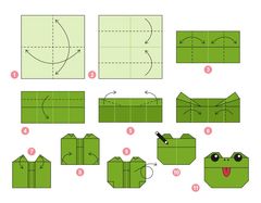Çocuklar İçin  Origami Şablonu  