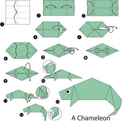 Çocuklar İçin  Origami Şablonu  