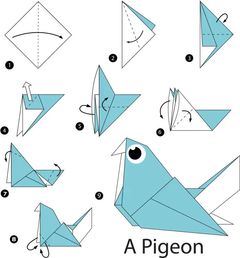 Çocuklar İçin  Origami Şablonu  