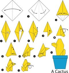 Çocuklar İçin  Origami Şablonu  