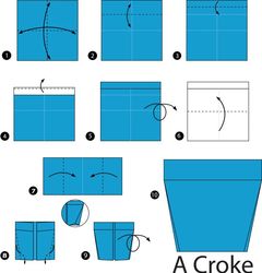 Çocuklar İçin  Origami Şablonu  