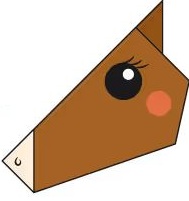 Çocuklar İçin  Origami Şablonu  