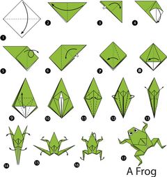 Çocuklar İçin  Origami Şablonu  