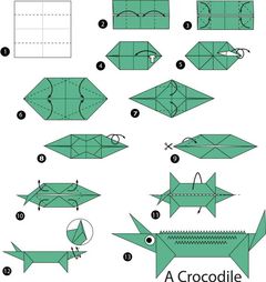 Çocuklar İçin  Origami Şablonu  