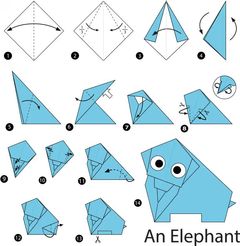 Çocuklar İçin  Origami Şablonu  