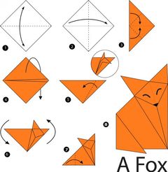 Çocuklar İçin  Origami Şablonu  