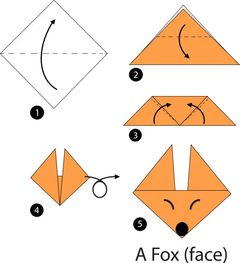 Çocuklar İçin  Origami Şablonu  