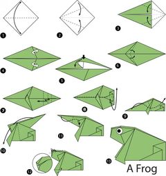 Çocuklar İçin  Origami Şablonu  