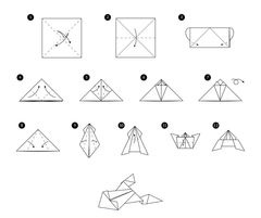 Çocuklar İçin  Origami Şablonu  