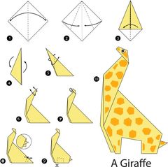Çocuklar İçin  Origami Şablonu  