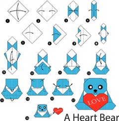 Çocuklar İçin  Origami Şablonu  