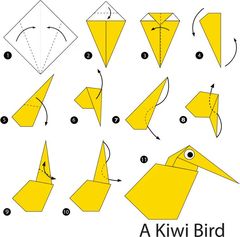 Çocuklar İçin  Origami Şablonu  
