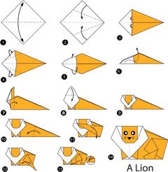 Çocuklar İçin  Origami Şablonu  