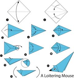 Çocuklar İçin  Origami Şablonu  