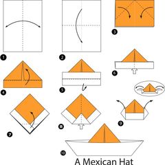 Çocuklar İçin  Origami Şablonu  
