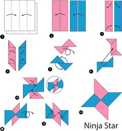 Çocuklar İçin  Origami Şablonu  
