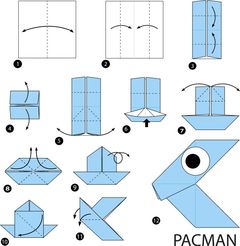 Çocuklar İçin  Origami Şablonu  