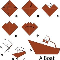 Çocuklar İçin  Origami Şablonu  