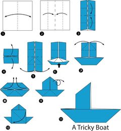 Çocuklar İçin  Origami Şablonu  