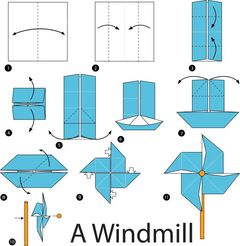 Çocuklar İçin  Origami Şablonu  