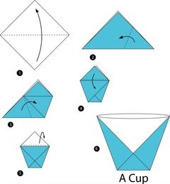 Çocuklar İçin  Origami Şablonu  