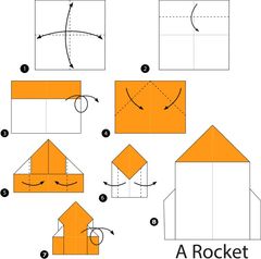 Çocuklar İçin  Origami Şablonu  