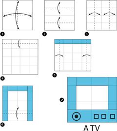 Çocuklar İçin  Origami Şablonu  