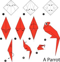 Çocuklar İçin  Origami Şablonu  