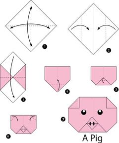 Çocuklar İçin  Origami Şablonu  
