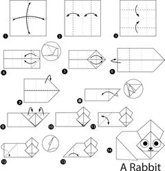 Çocuklar İçin  Origami Şablonu  