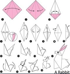 Çocuklar İçin  Origami Şablonu  