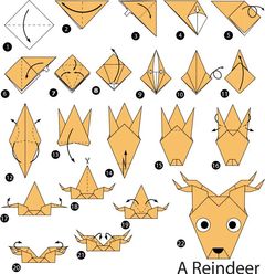 Çocuklar İçin  Origami Şablonu  
