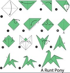 Çocuklar İçin  Origami Şablonu  