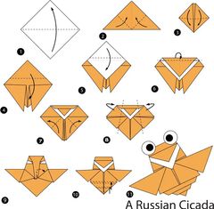 Çocuklar İçin  Origami Şablonu  