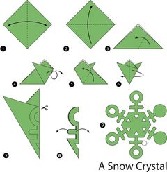 Çocuklar İçin  Origami Şablonu  