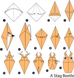 Çocuklar İçin  Origami Şablonu  