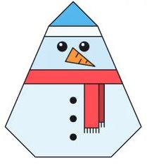 Çocuklar İçin  Origami Şablonu  