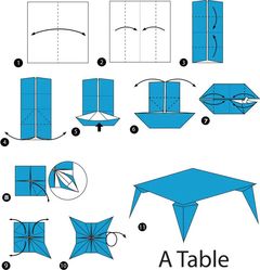Çocuklar İçin  Origami Şablonu  