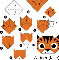 Çocuklar İçin  Origami Şablonu  