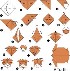 Çocuklar İçin  Origami Şablonu  