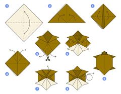 Çocuklar İçin  Origami Şablonu  