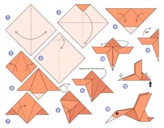 Çocuklar İçin  Origami Şablonu  