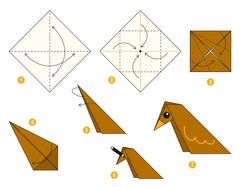 Çocuklar İçin  Origami Şablonu  