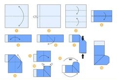 Çocuklar İçin  Origami Şablonu  