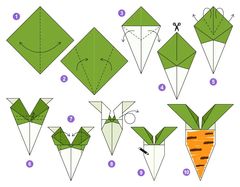 Çocuklar İçin  Origami Şablonu  