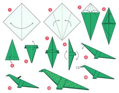 Çocuklar İçin  Origami Şablonu  