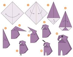 Çocuklar İçin  Origami Şablonu  