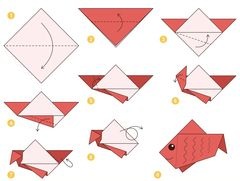 Çocuklar İçin  Origami Şablonu  